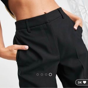 ASOS Design Hourglass Wide Leg pants-Black 12